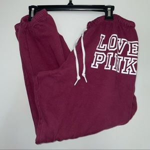 PINK Burgundy Joggers